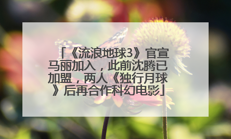 《流浪地球3》官宣马丽加入，此前沈腾已加盟，两人《独行月球》后再合作科幻电影