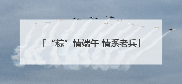 “粽”情端午 情系老兵