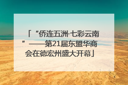 “侨连五洲·七彩云南”——第21届东盟华商会在德宏州盛大开幕