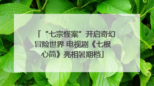 “七宗怪案”开启奇幻冒险世界 电视剧《七根心简》亮相暑期档