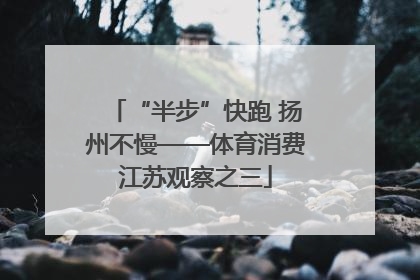 “半步”快跑 扬州不慢——体育消费江苏观察之三