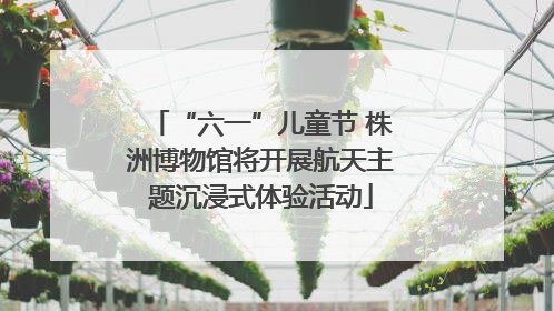 “六一”儿童节 株洲博物馆将开展航天主题沉浸式体验活动