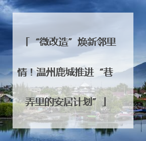 “微改造”焕新邻里情！温州鹿城推进“巷弄里的安居计划”