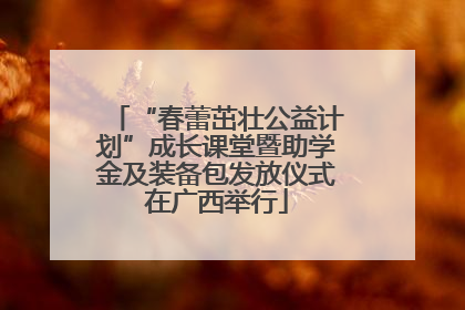 “春蕾茁壮公益计划”成长课堂暨助学金及装备包发放仪式在广西举行