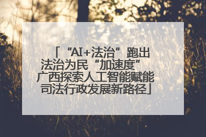 “AI+法治”跑出法治为民“加速度” 广西探索人工智能赋能司法行政发展新路径