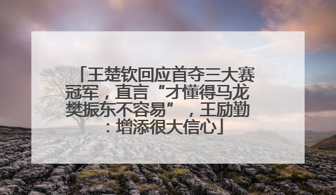 王楚钦回应首夺三大赛冠军，直言“才懂得马龙樊振东不容易”，王励勤：增添很大信心