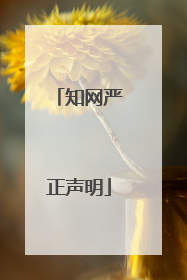 知网严正声明