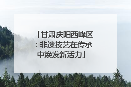 甘肃庆阳西峰区：非遗技艺在传承中焕发新活力