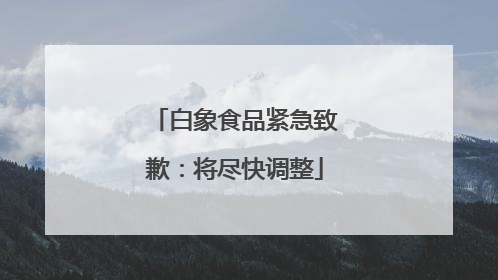 白象食品紧急致歉：将尽快调整
