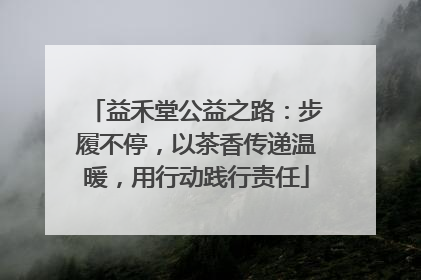 益禾堂公益之路：步履不停，以茶香传递温暖，用行动践行责任