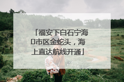 福安下白石宁海⇆市区金蛇头，海上直达航线开通