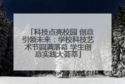 科技点亮校园 创意引领未来：学校科技艺术节圆满落幕 学生创意实践大荟萃