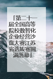 第二十一届全国高等院校数智化企业经营沙盘大赛江苏省选拔赛圆满落幕