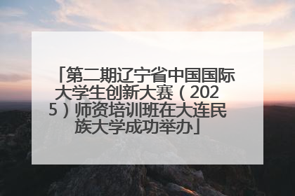 第二期辽宁省中国国际大学生创新大赛（2025）师资培训班在大连民族大学成功举办