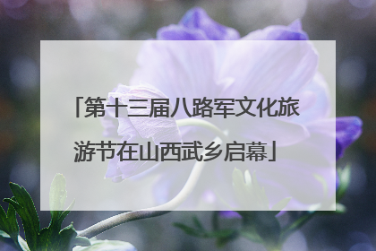 第十三届八路军文化旅游节在山西武乡启幕