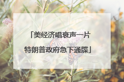 美经济唱衰声一片 特朗普政府急下通牒