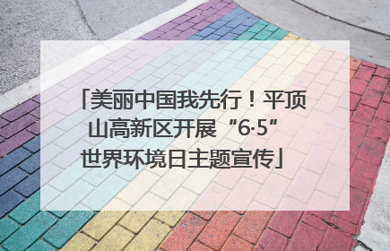 美丽中国我先行！平顶山高新区开展“6·5”世界环境日主题宣传