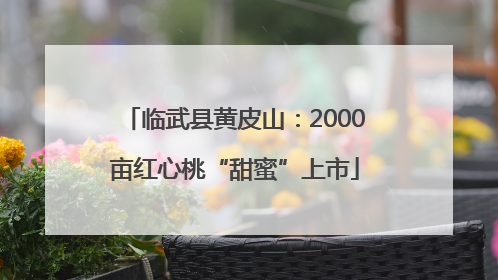 临武县黄皮山：2000亩红心桃“甜蜜”上市
