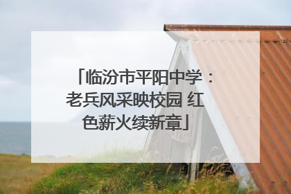 临汾市平阳中学：老兵风采映校园 红色薪火续新章