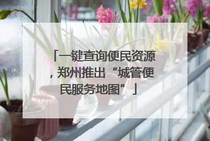 一键查询便民资源，郑州推出“城管便民服务地图”