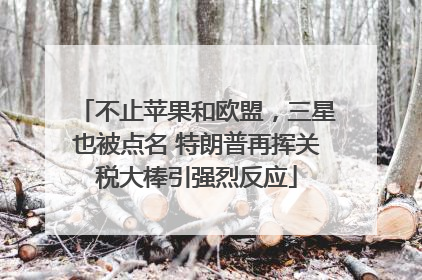 不止苹果和欧盟，三星也被点名 特朗普再挥关税大棒引强烈反应