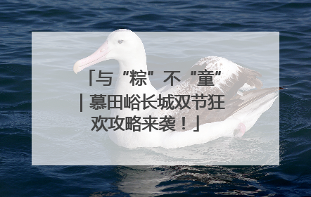 与“粽”不“童”｜慕田峪长城双节狂欢攻略来袭！