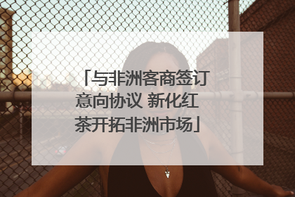 与非洲客商签订意向协议 新化红茶开拓非洲市场