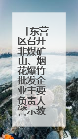 东营区召开非煤矿山、烟花爆竹批发企业主要负责人警示教育暨“面对面”谈话会议