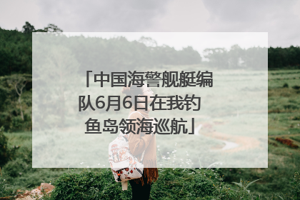 中国海警舰艇编队6月6日在我钓鱼岛领海巡航