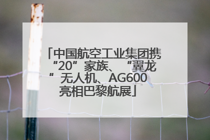 中国航空工业集团携“20”家族、“翼龙”无人机、AG600亮相巴黎航展