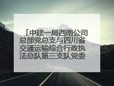 中建一局西南公司总部党总支与四川省交通运输综合行政执法总队第三支队党委、万源市草坝镇莲花院村党支部开展党建联建