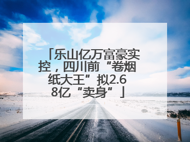 乐山亿万富豪实控，四川前“卷烟纸大王”拟2.68亿“卖身”