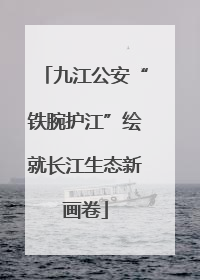 九江公安“铁腕护江”绘就长江生态新画卷