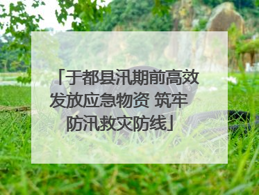 于都县汛期前高效发放应急物资 筑牢防汛救灾防线