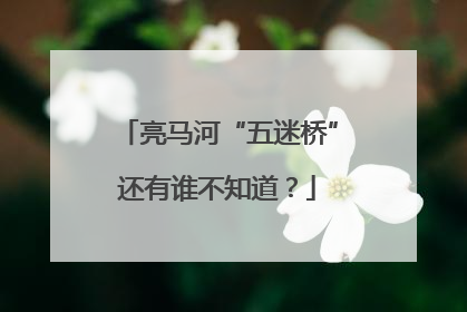 亮马河“五迷桥”还有谁不知道？
