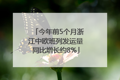 今年前5个月浙江中欧班列发运量同比增长约8%