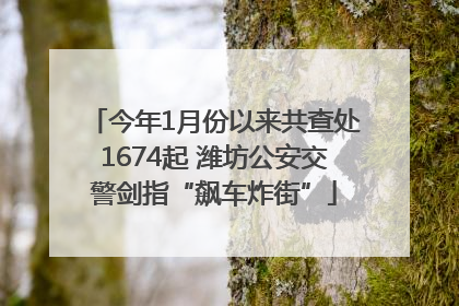 今年1月份以来共查处1674起 潍坊公安交警剑指“飙车炸街”