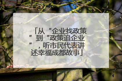 从“企业找政策”到“政策追企业”，听市民代表讲述幸福成都故事