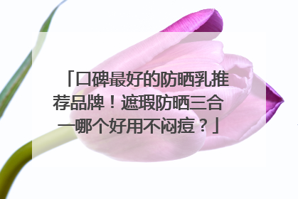 口碑最好的防晒乳推荐品牌！遮瑕防晒三合一哪个好用不闷痘？