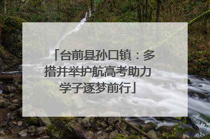 台前县孙口镇：多措并举护航高考助力学子逐梦前行