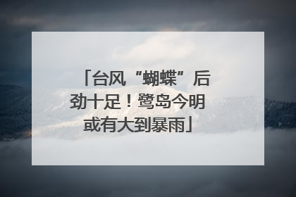 台风“蝴蝶”后劲十足！鹭岛今明或有大到暴雨