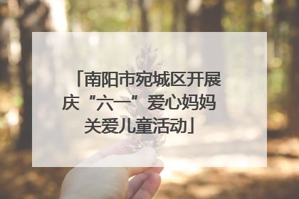 南阳市宛城区开展庆“六一”爱心妈妈关爱儿童活动