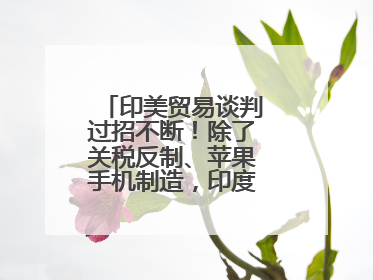 印美贸易谈判过招不断！除了关税反制、苹果手机制造，印度最新要价来了