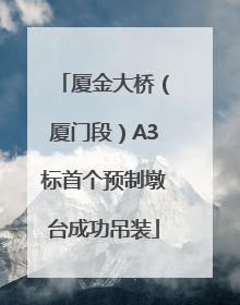 厦金大桥（厦门段）A3标首个预制墩台成功吊装