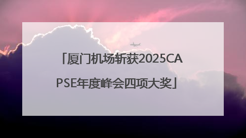 厦门机场斩获2025CAPSE年度峰会四项大奖