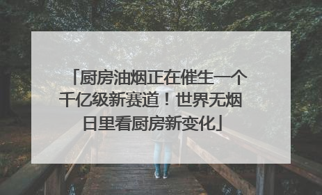 厨房油烟正在催生一个千亿级新赛道！世界无烟日里看厨房新变化