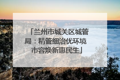 兰州市城关区城管局：精管细治优环境 市容焕新惠民生