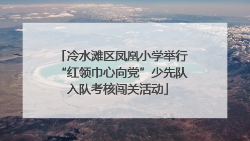 冷水滩区凤凰小学举行“红领巾心向党”少先队入队考核闯关活动