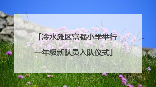 冷水滩区富强小学举行一年级新队员入队仪式