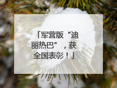 军营版“迪丽热巴”，获全国表彰！